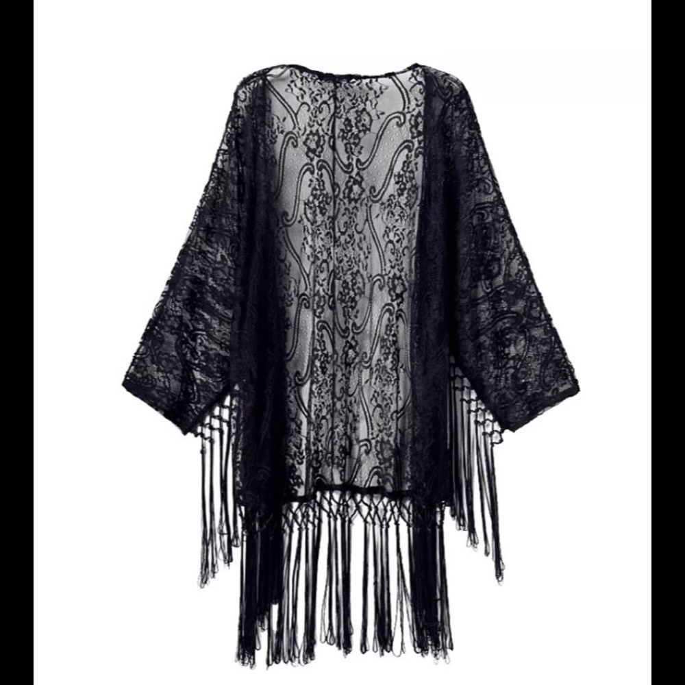 boho gypsy fringe kimono - BRAND NEW!